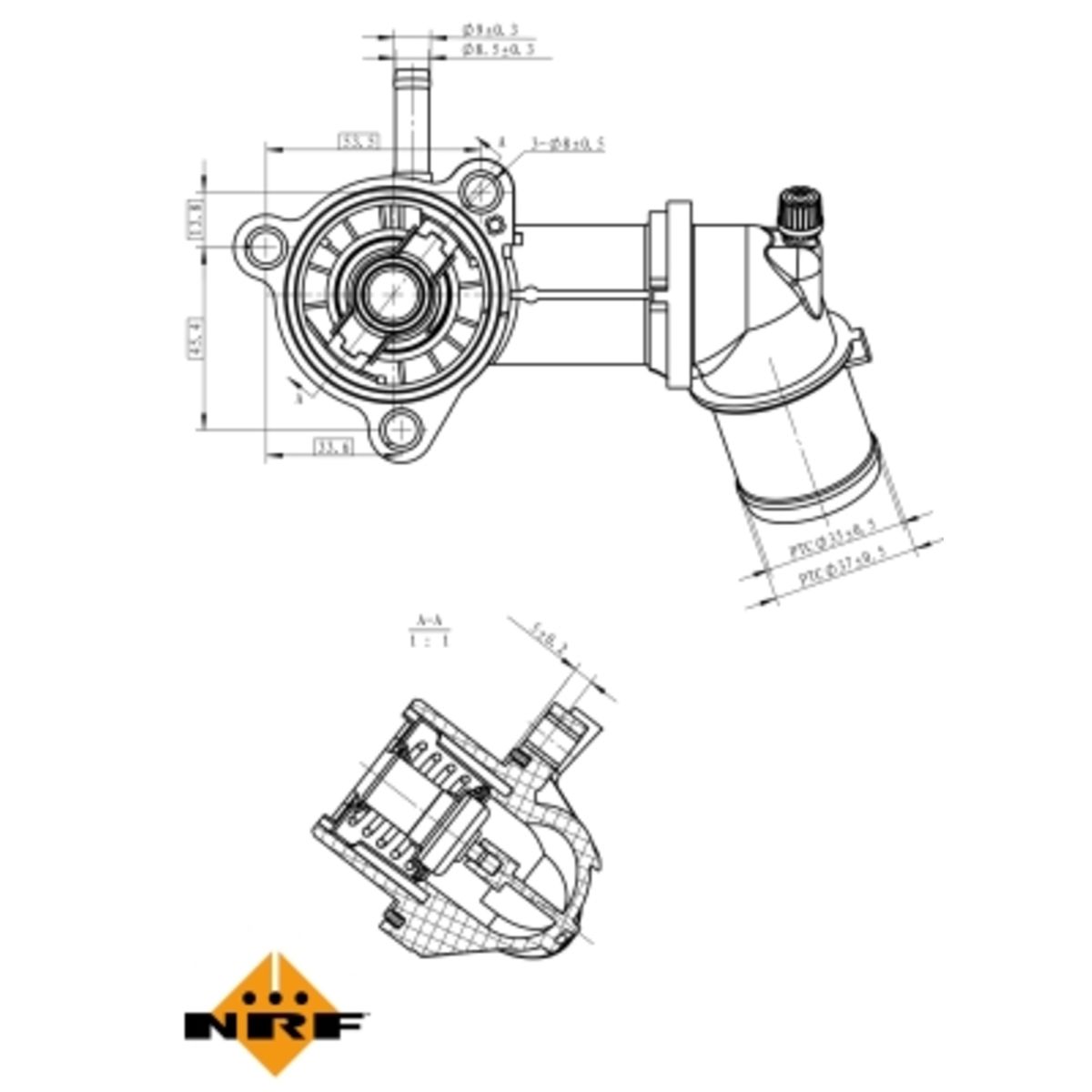 Nrf Thermostaat, koelvloeistof EASY FIT  725164