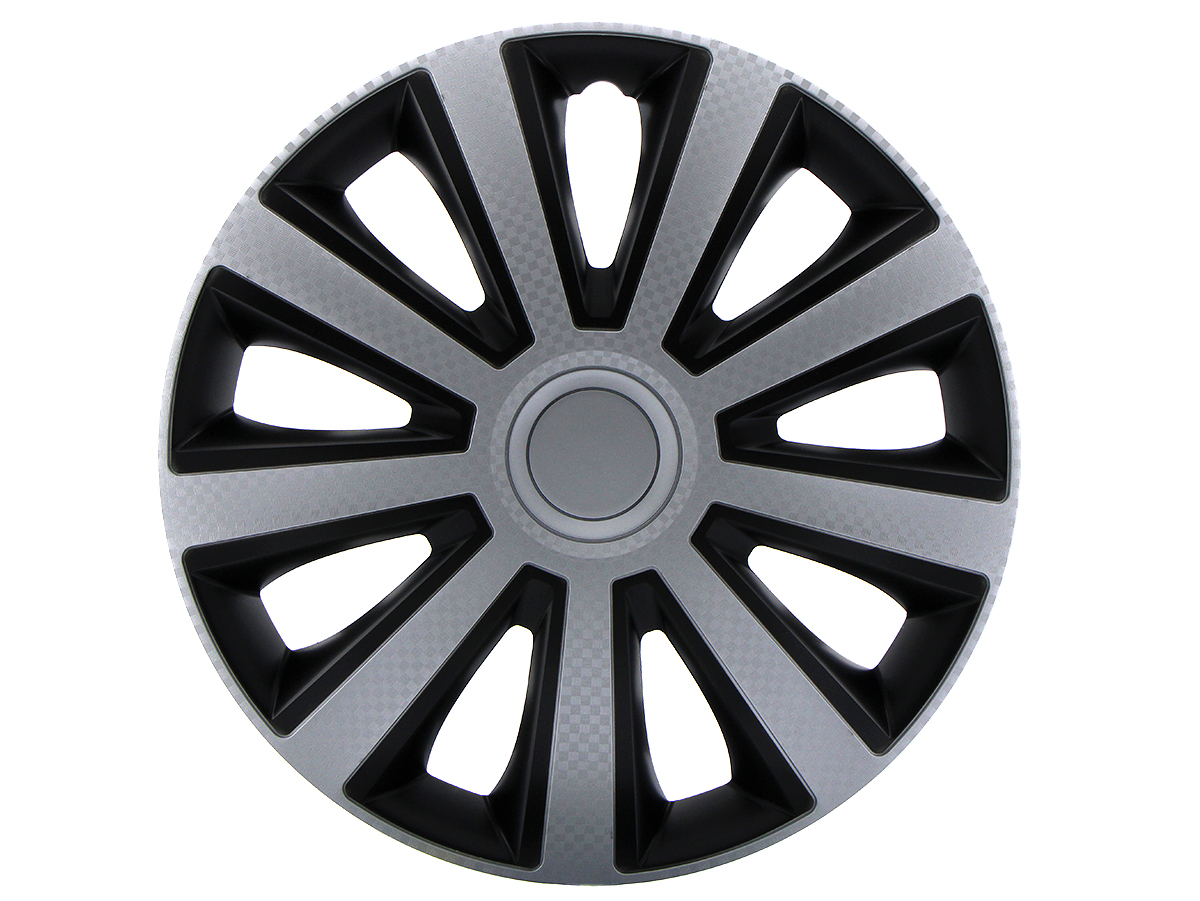 Versaco 4 -Delige Wieldoppenset Aviator Silver & Black 15''