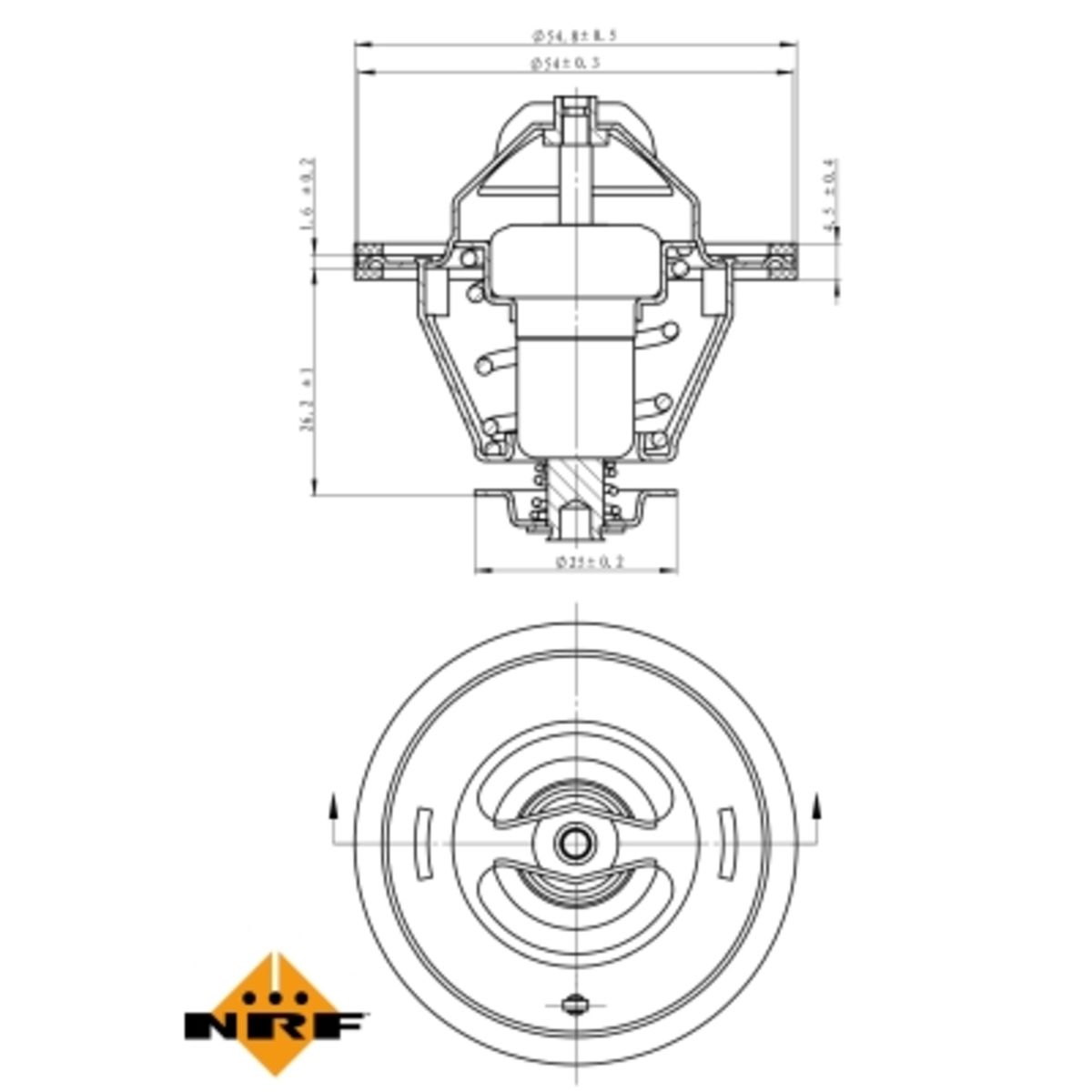 Nrf Thermostaat, koelvloeistof EASY FIT  725125