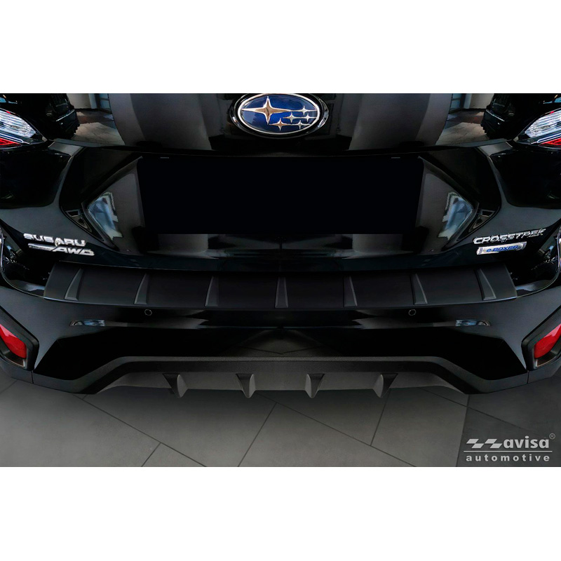 Subaru Avisa Matzwart RVS Achterbumperprotector passend voor  Crosstrek III 2023- 'Ribs'