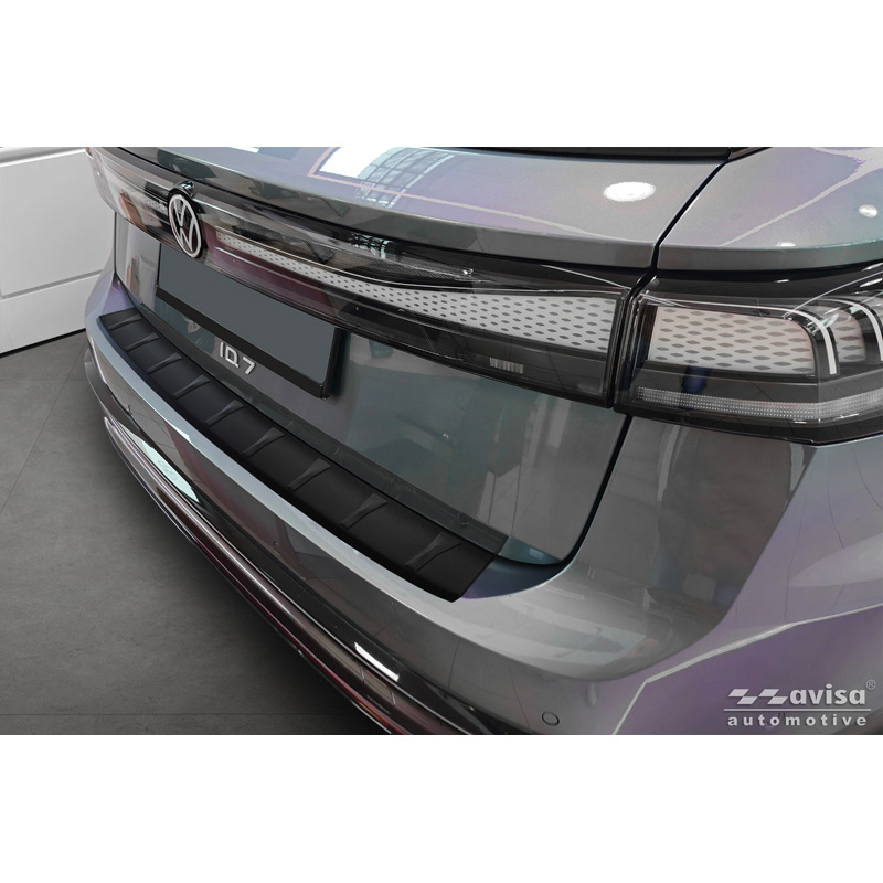 Volkswagen Matzwart RVS Achterbumperprotector passend voor  ID.7 Tourer 2024- 'Ribs'