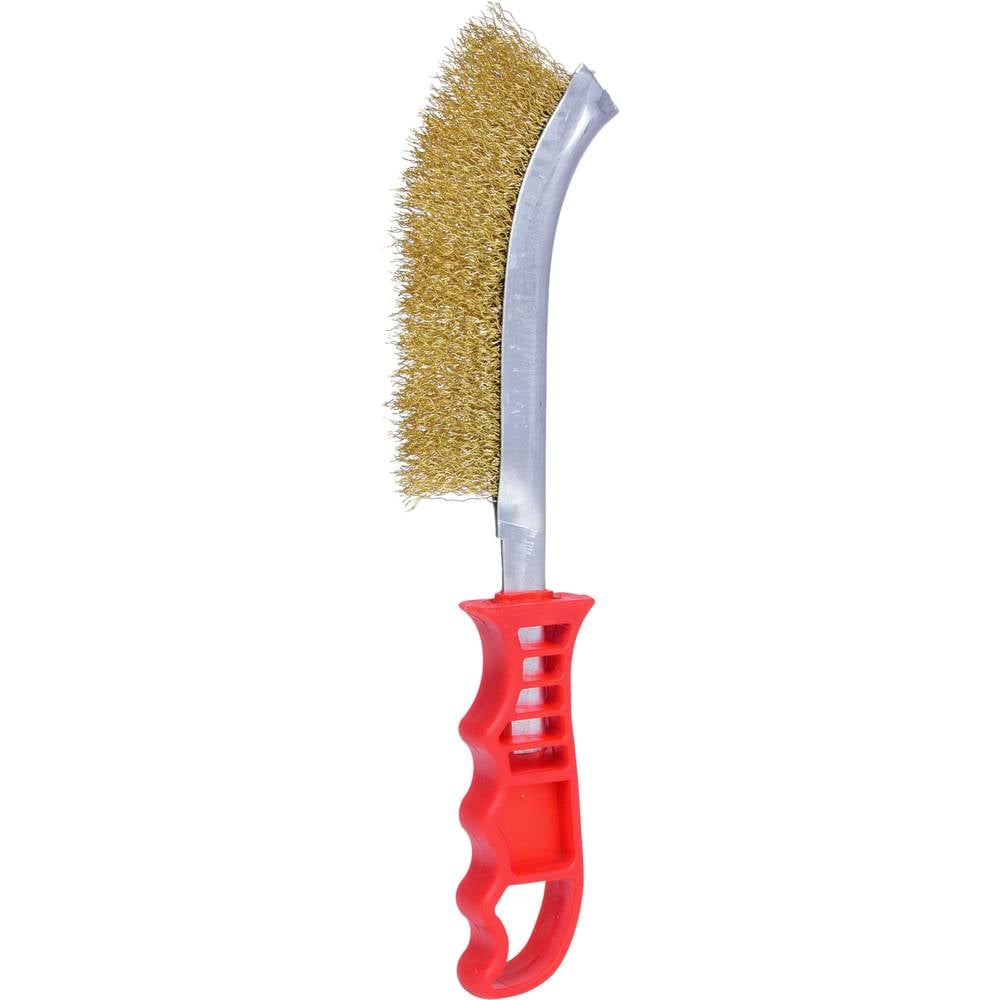 KS Tools 201.2302 Messing draadborstel voor algemeen gebruik, 250 mm