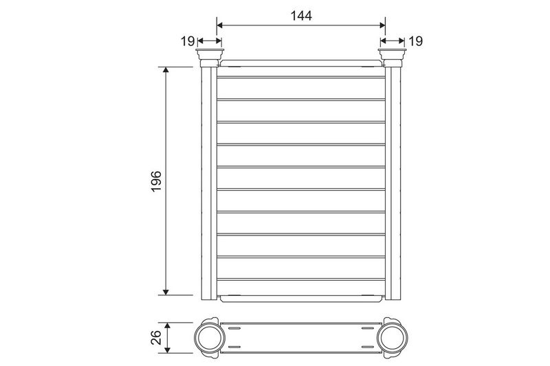 Toyota Kachelradiateur, interieurverwarming