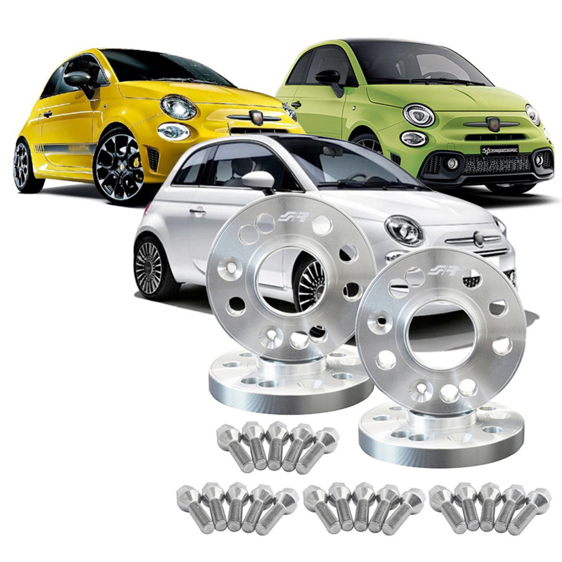 Abarth Simoni Racing Aluminium Spoorverbreder Set  / Fiat 500 icl. Wielbouten