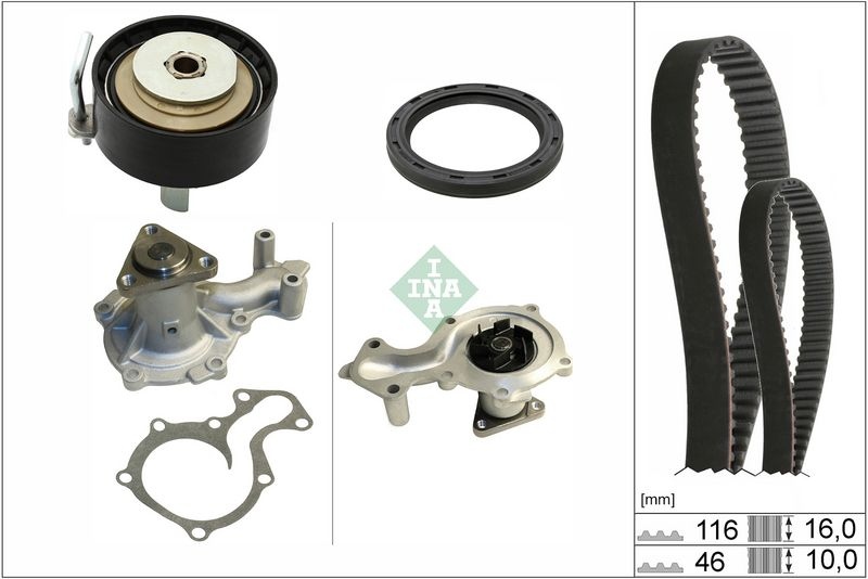 Ford Waterpomp + distributieriem set