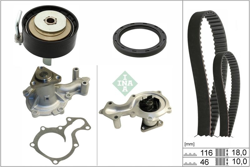 Ford Waterpomp + distributieriem set