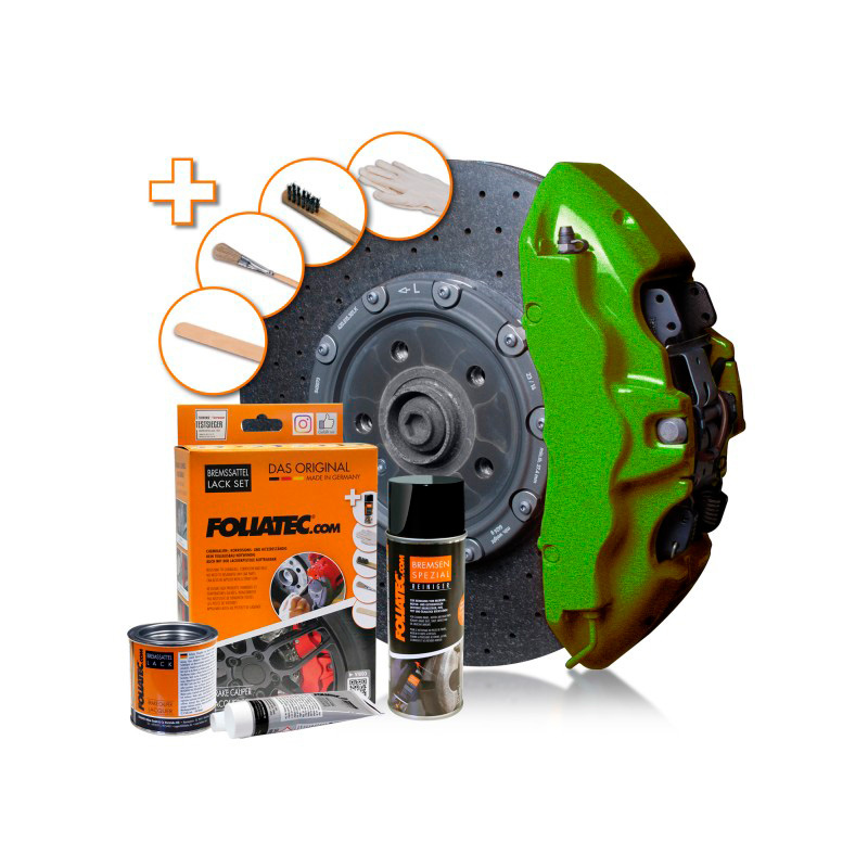 Foliatec Remklauwlakset - performance green metallic - 3 Componenten