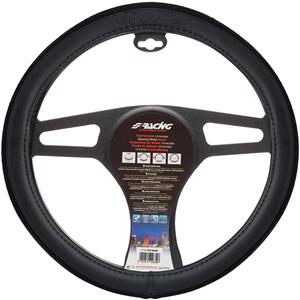 Fiat Simoni Racing Stuurwielhoes 500 - Zwart Eco-Leder/Katoen - 37-39cm