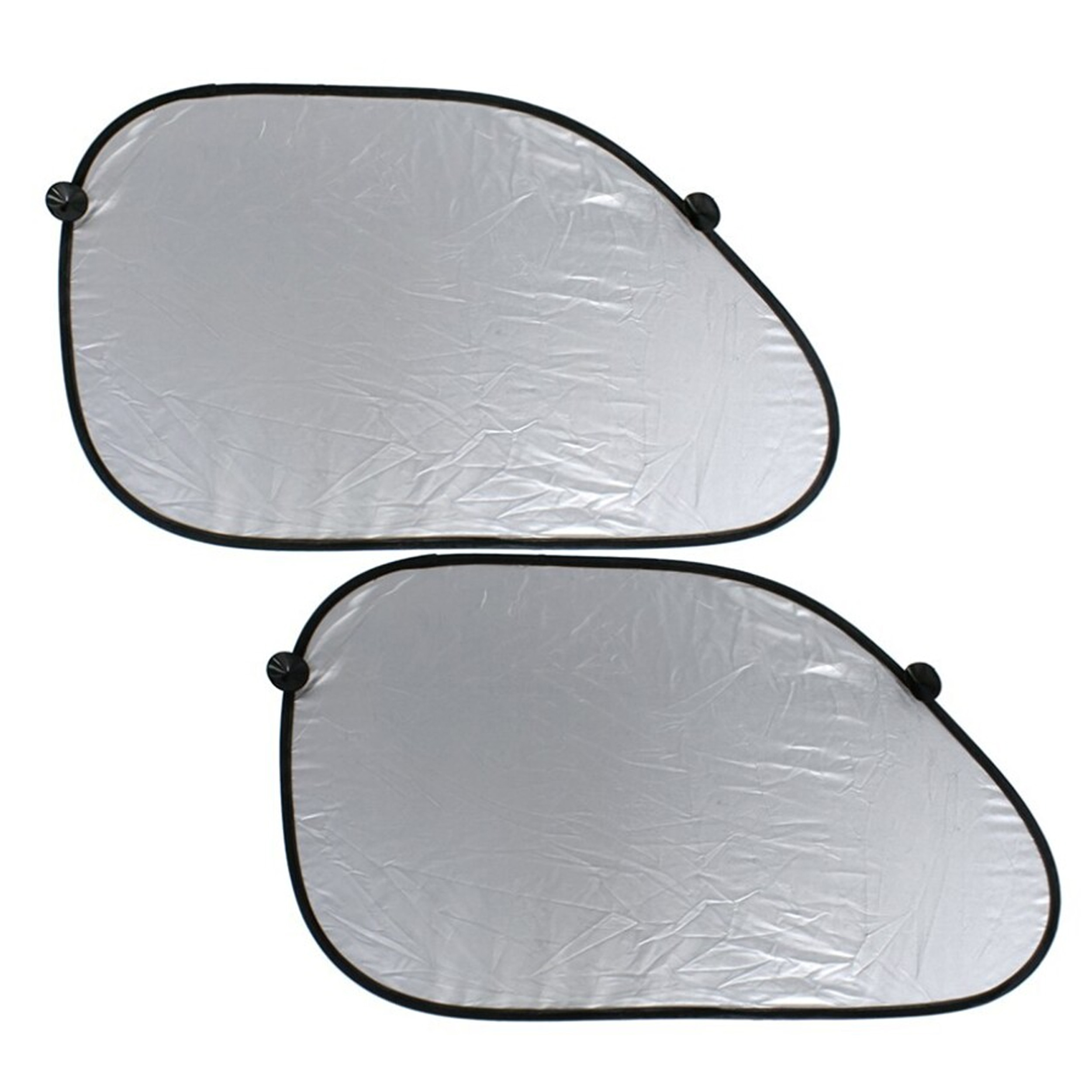 Gerimport Auto zonnescherm voor zijramen - 2x - kunststof - zuignappen -