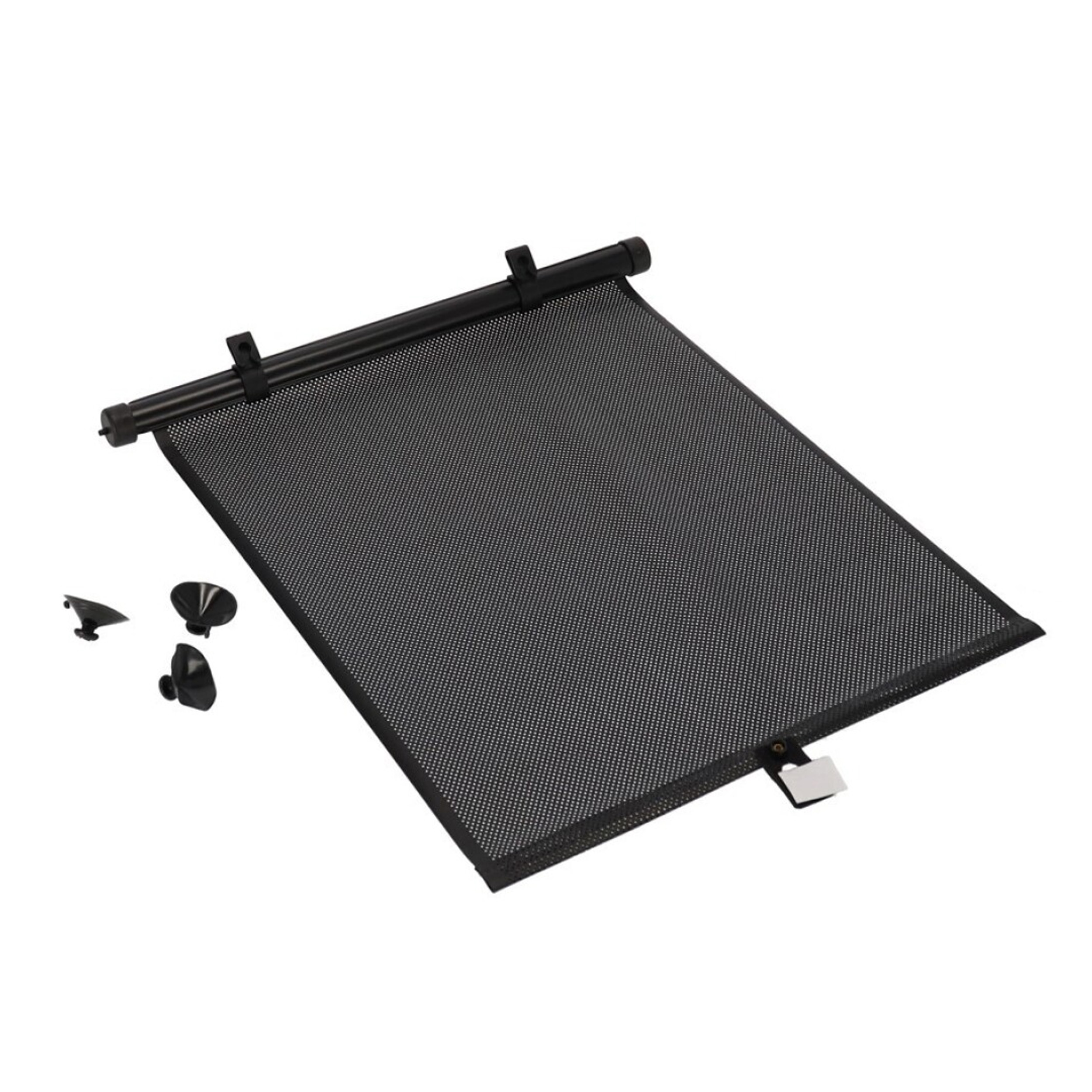 Gerimport Auto zonnescherm zijramen - zwart - kunststof - zuignappen -