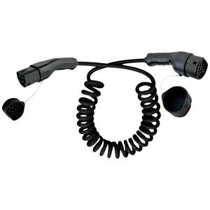 Roline Auto oplaadkabel Type2, 1-fase, 250 VAC (1P+N+E), 32 A, 7,4 kW, spiraalkabel (bruikbaar 2m)
