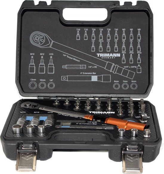 TRIMANN 1/4momentsleutel met 3/8adapter