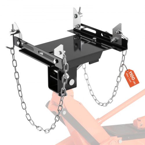 VEVOR transmissie-krikadapterbak, capaciteit 0,5 t, zware stalen krik voor auto met 1-1/5 inch verwijderbare zadelas, voor garage en reparatiewerkplaats, zwart