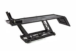 HBM 450 kg Motorheftafel Hydraulisch Met Luxe voorwielklem - Zwart