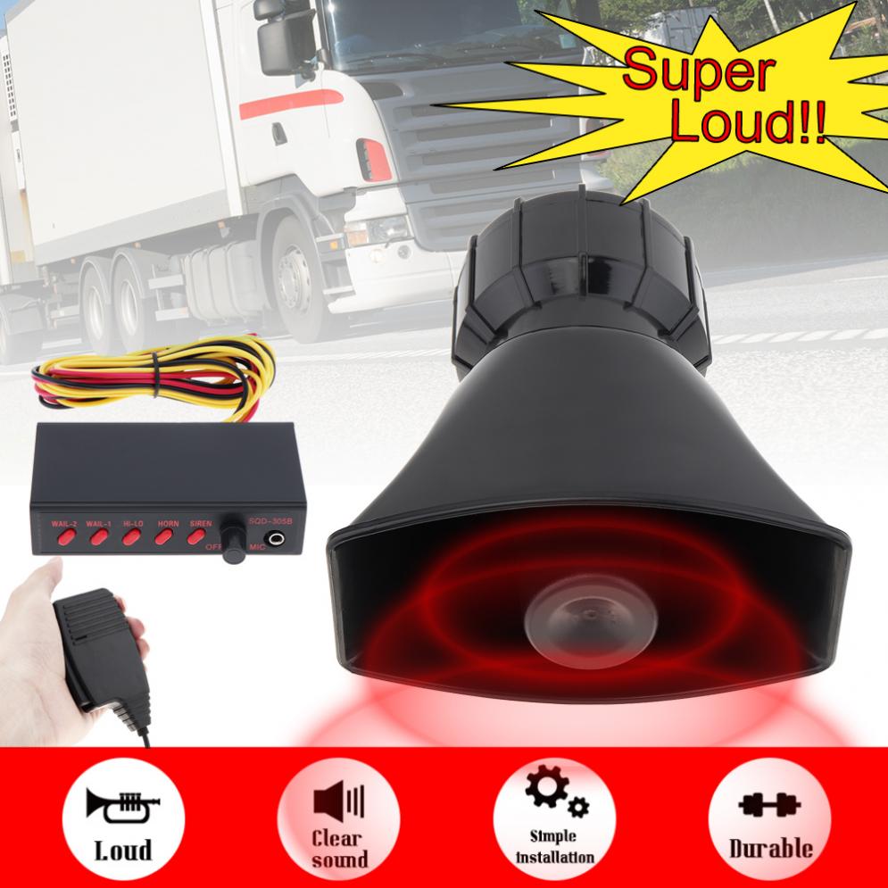 CarZone 5 Geluid 12V 100W Auto Waarschuwingsalarm Politie Politie Brand Sirene PA Luidsprekersysteem