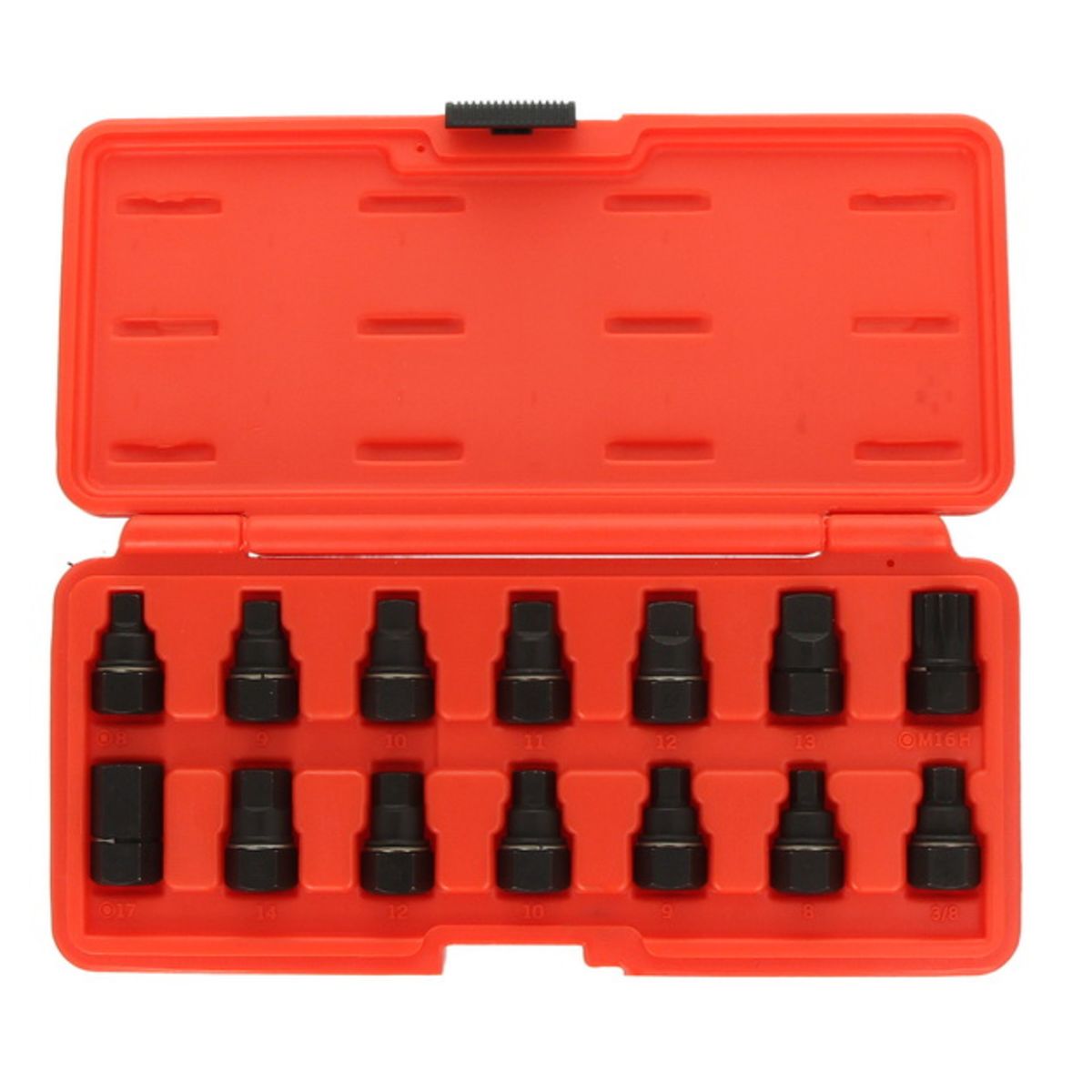 Toptul Olie aftapplug set  14 Stuk voor steeksleutel 17mm