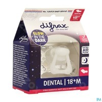 Difrax Fopspeen Dental 18+ Glow In The Dark (1st)