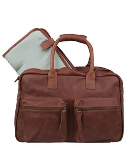 Cowboysbag leren luiertas cognac