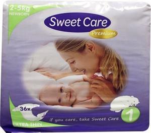 Sweet Care Premium Newborn Maat 1 2-5kg (36st)