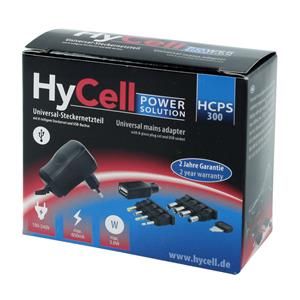 hycell Steckernetzteil, einstellbar 3 V/DC, 4.5 V/DC, 5 V/DC, 6 V/DC, 7.5 V/DC, 9 V/DC, 12