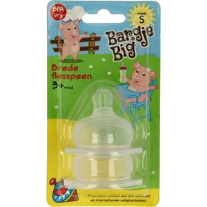 Bargje Big Silicone Speen Brede Fles Maat S (2st)