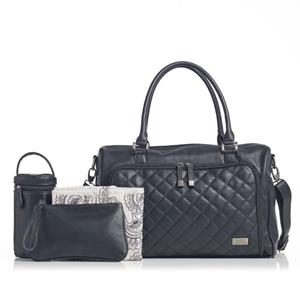 Luiertas Double Zip Quilted Toorak Black