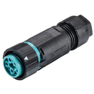 Wieland 46.051.4553.6 Ronde connector Koppeling, recht Totaal aantal polen: 4 + PE Serie (ronde connectors): RST MINI 1 stuk(s)
