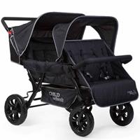 Vortex CHILDWHEELS Vierlingbuggy Two By Two zwart CWTB2