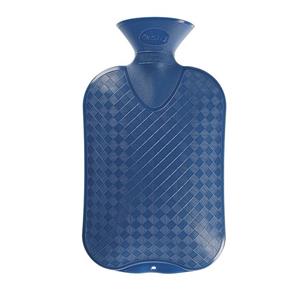 Kruik blauw ruit/ribbel 2 liter - warmwaterkruik