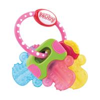 Nuby Beißring Schlüssel mit Eisgel, pink