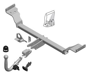 Diagonaal Afneembare Trekhaak Brink Ref. 590200