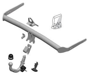 Diagonaal Afneembare Trekhaak Brink Ref. 586600