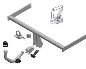 Diagonaal Afneembare Trekhaak Brink Ref. 532000