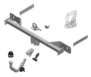 Diagonaal Afneembare Trekhaak Brink Ref. 552200
