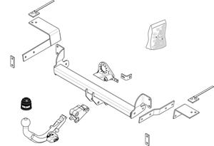 Diagonaal Afneembare Trekhaak Brink Ref. 494300