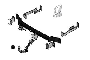 Diagonaal Afneembare Trekhaak Brink Ref. 439400