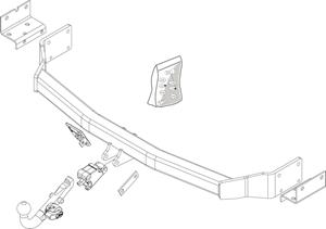 Diagonaal Afneembare Trekhaak Brink Ref. 518400