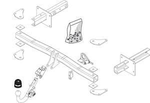 Diagonaal Afneembare Trekhaak Brink Ref. 461700