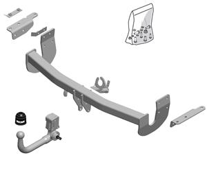 mercedes Afneembare trekhaak, BMU kogel 582400