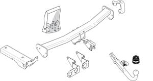 Diagonaal Afneembare Trekhaak Brink Ref. 424800