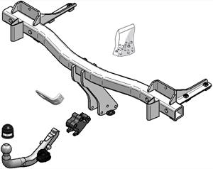 Diagonaal Afneembare Trekhaak Brink Ref. 483400