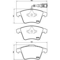 Remblokkenset, schijfrem BREMBO, u.a. für VW