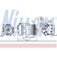 Compressor, airconditioning NISSENS, Spanning (Volt)12V, u.a. für VW