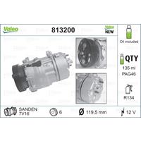 Compressor, airconditioning NEW ORIGINAL PART Valeo, Spanning (Volt)12V, u.a. für VW, Seat, Ford, Skoda, Audi, Peugeot, Subaru