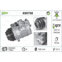 Compressor, airconditioning RUIL DEEL Valeo, Spanning (Volt)12V, u.a. für Mercedes-Benz