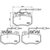 Remblokkenset, schijfrem BREMBO, u.a. für Citroën, Peugeot, Dallas