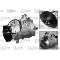 Compressor, airconditioning NEW ORIGINAL PART Valeo, Spanning (Volt)12V, u.a. für Audi, VW, Skoda