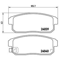 Remblokkenset, schijfrem BREMBO, u.a. für Mazda