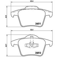 Remblokkenset, schijfrem BREMBO, u.a. für Volvo