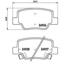 Remblokkenset, schijfrem BREMBO, u.a. für Toyota